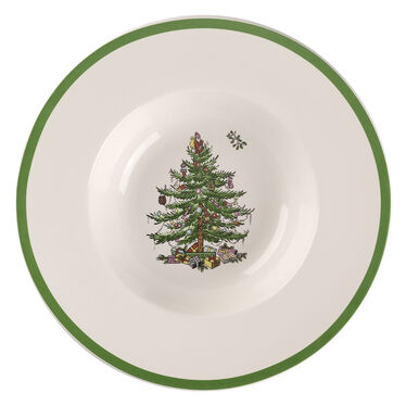 Christmas Tree Rimmed 10 Inch Pasta Bowl Christmas Tree Rimmed 10 Inch Pasta Bowl
